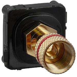 Clipsal 30BCBM-BK Standard Series Banana Plug Mech, Black Banana Audio Connector, Suit Standard, 2000 & C2000 Plates, Black