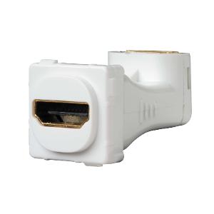 Clipsal 30HDMIA-WE Standard 30 Series HDMI Mech, Angled Rear Connection, Female, White Electric