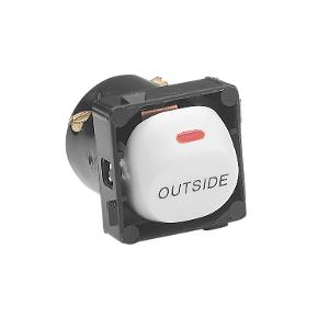 Clipsal 30MOSWE Standard 30 Series Switch Mech, Rocker Engraved Outside, Single Pole, 250V 10A, 1 or 2 Way, White Electric