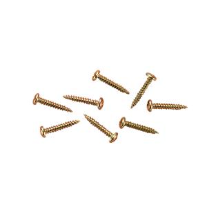 Clipsal 357P20 Tek Screws, Pan Head, Needle Point Screws, Self Drilling, Yellow Zinc Plated, 6g x 20mm, 100 Pack