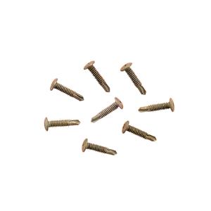 Clipsal 357WF22 Tek Screws, Wafer Head, Pancake Head, Metal Cutting Drill Point, Self Drilling, Yellow Zinc Plated, 10g x 22mm, 100 Pack