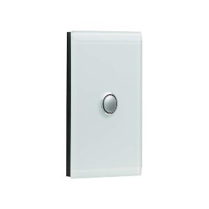 Clipsal 4061VH-PW Saturn Series Grid Plate & Surround, Switch Plate, 1 Gang, Less Mech, Flush, Vertical/Horizontal, Pure White