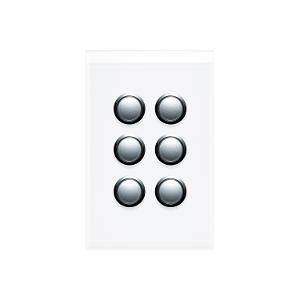 Clipsal 4066PBC-EB Saturn Series Cover Switch Saturn - 6-gang - Espresso Black