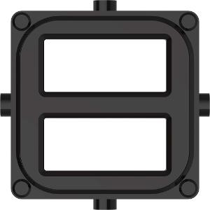 Clipsal 40E2USBCAP-BK USB Mechanism Cap, Clipsal Iconic, Dual USB Charger, 5 Pack, Black