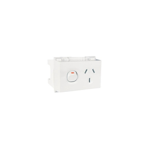 Clipsal 4SSO15D Switched Socket outlet, Clipsal - Max 4, DIN Mounted 1 Gang 10 A 250 V 3 pin 4 module double pole