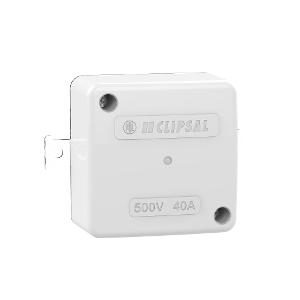 Clipsal 504/4-WE Junction Box, Square,  with 1 Earth and 3 Active Loose Connectors, Screw on Lid, 70mm x 70mm x 37mm,  White Electric