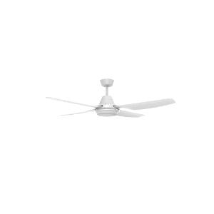 Clipsal C4HS1300L-WE Airflow Caloundra Series Ceiling Fan, With Light, 1300mm, 52", 3 Speed, 4 Blade, Metal Body ABS Blades, AC Motor, Hangsure, 240V 75W, White