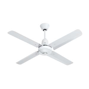 Clipsal P4HS1400AL-WE Airflow Ceiling Fan, Less Light, 1400mm, 56", 3 Speed, 4 Blade, Metal Body Aluminium Blades, AC Motor, Hangsure, 240V 60W, White