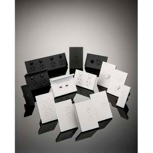 Clipsal Z4062VH-ZB Saturn Zen Series Grid Plate & Surround, Switch Plate, 2 Gang, Less Mechs, Flush, Vertical/Horizontal, Zen Black