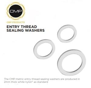 CMP 16ETS2 WASHER Entry ThreadWhite Nylon M16 X 2mm Thick 25.4 mm External Diameter