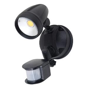 Domus 25058 Muro Pro 15S LED Sensor Light, Single Floodlight with Sensor, Security Light, IP54, 1 x 15W, 3000/4000/5000K, 950/1050/1000 Lumens, Non Dimmable, White