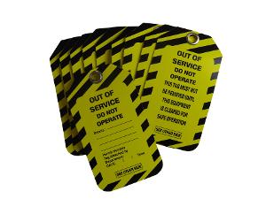 EFO Electrical Factory Outlet DLT5 DANGER TAG OUT OF SERVICE, Pack of 10, Reusable