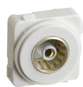 Legrand EMPFBL Excel Life Series TV Outlet Mech, Antenna, Socket, F-Type to PAL, Straight, Flush, Single, 75OHM, RG6, White Electric