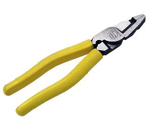 Cabac EVP220 Electricians Combination Pliers, Linesman, Professional Electrical, With Cutter and 2.5mm Crimp Die, 214mm (8"), Soft Slip Proof Moulded Grips