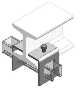 Ezystrut E1796H Beam Clamp, 45mm x 89mm, HDG, Hot Dipped Galvanised, 509kg Working Load when used in pairs