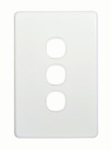 Trader FLSWPV3G Flat Switch Plate Vertical 3 Gang (Less Mech)