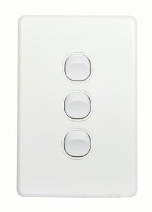 Trader FLSWV3G Flat Switch Vertical 3 Gang 10AX/16A 250V~