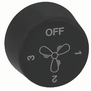 Trader MEFCKBMBK Meerkat Rotary Fan Controller Knob Matte Black