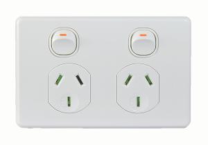Trader PUPP2G Puma Power Point Switched 2 Gang 10A 250V~