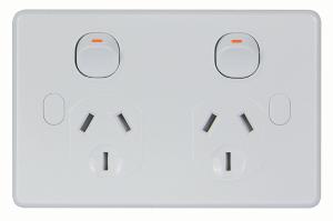 Trader PUPP2GVPS Puma Power Point Switched 2 Gang 10A 250V~ Shuttered Vandal Proof