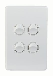 Trader PUSWV4G Puma Switch Vertical 4 Gang 10AX/16A 250V~
