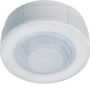 Hager EE804A PIR Sensor, Motion Sensor, Indoor, IP21, Surface Mount, Ceiling, 6mtr Detection Range, 360 Deg, 240V 10A, 1000W Incand Max load, White