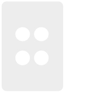 Hager WBHSP4-MW Allure Series Grid Plate & Cover, Switch Plate, 4 Gang, Less Mechs, Flush, Vertical/Horizontal, Matt White