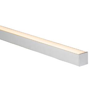 Havit Lighting HV9693-3537 Deep Square Profile, Aluminium LED Strip, 1000mm Length, 35mm Width, 37mm Height, IP20, Includes 2 End Caps, Silver Finish