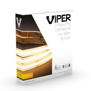 Havit VPR9763IP543205M LED Strip kit, Viper, COB, 10W/pm, 5M, 3000K, 24VDC, IP54, includes dimmable driver