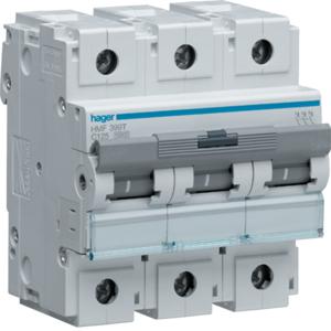 Hager HMF399T Miniature Circuit Breaker, MCB, 3 Pole, 125A, 415V, C Curve, 10KA, Din Rail Mount, 4.5 Module
