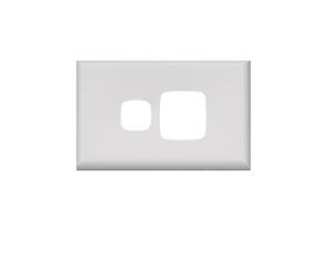HPM XLP787PLWE Flush, Plastic, Horizontal, suit Single GPO, White Electric High Gloss