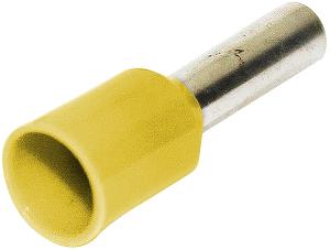 HellermannTyton BL70 Insulated Bootlace Pin, Terminal, 70mm Cable, Yellow, Pack of 5