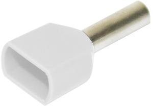 Hellermann Tyton HTABLT0.50 Twin Bootlace Ferrule White 2 x 0.5mm2