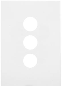 Hager WBQSP3-MW Finesse Series Grid Plate & Cover, Switch Plate, 3 Gang, Less Mech, Flush, Vertical/Horizontal, Matt White