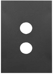 Hager WBQSP2-MB Finesse Series Grid Plate & Cover, Switch Plate, 2 Gang, Less Mech, Flush, Vertical/Horizontal, Matt Black