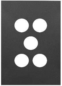 Hager WBQSP5-MB Finesse Series Grid Plate & Cover, Switch Plate, 5 Gang, Less Mech, Flush, Vertical/Horizontal, Matt Black