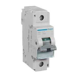 Hager HMF180T Miniature Circuit Breaker, MCB, 1 Pole, 80A, 240V, C Curve, 10KA, Din Rail Mount, 1.5 Module