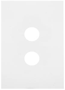 Hager WBQSP2-MW Finesse Series Grid Plate & Cover, Switch Plate, 2 Gang, Less Mech, Flush, Vertical/Horizontal, Matt White