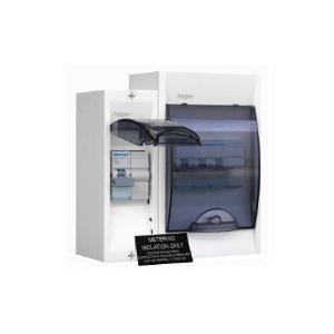 Hager GD163AQ Enclosed NDN163 1Pole 240V 63A D Curve Circuit Breaker In a GD102T Enclosure with Transparent Door & Label