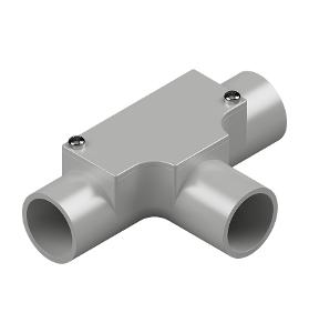 Matelec TEE-25G/IN, Tee Inspection PVC 25mm Grey
