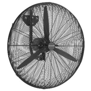Mercator FF103330BK Broome Series Industrial Wall Fan, 750mm, 3 Blades, AC Motor, 220W, 16000m3/h Airflow, Horizontal Oscillation, Black