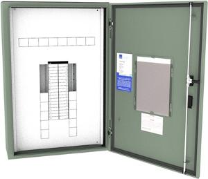 NHP CPR36G Concept Premier Series Panelboard, Distribution Board, IP66, 36 Pole Chassis, No Mains Switch, Surface Mount, 864mmH x 600mmW x 240mmD, Storm Grey N42, Din-T