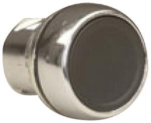 NHP D7MF2 D7M Series Pushbutton Operator, Head Only, Spring Return, Flush, IP65, 22.5mm Cut Out, Metal, Black Insert