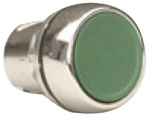 NHP D7MF3 D7M Series Pushbutton Operator, Head Only, Spring Return, Flush, IP65, 22.5mm Cut Out, Metal, Green Insert