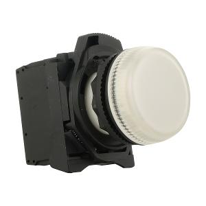 NHP D7 Pilot Light, 22.5mm Complete Plastic LED, 24V AC/DC, IP65/IP66, 1W, Clear Lens, Diameter 29.6mm, Sprecher and Schuh Range