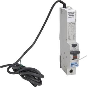 NHP DSRCBH62530A Din-Safe Series RCBO, DIN-T, Type A, C Curve, 1 Pole, 1P+N, 240V, 25A, 30mA, 6KA, Din Rail Mount, 1 Module, Long Body