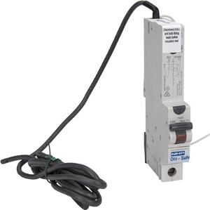 NHP DSRCBH64030A Din-Safe Series RCBO, DIN-T, Type A, C Curve, 1 Pole, 1P+N, 240V, 40A, 30mA, 6KA, Din Rail Mount, 1 Module, Long Body