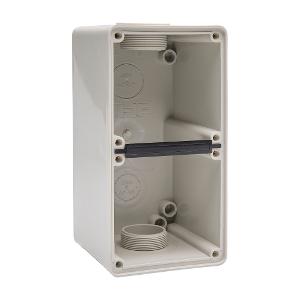 NHP ISOBB2EDG ISO Back Box/Base, 2 Gang (1 x 2) - Extra Large 100mm depth, Grey