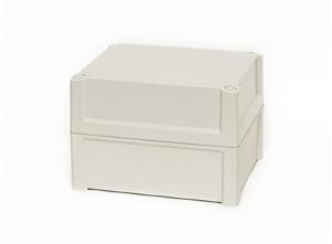 NHP NLP201614 N-Line NLP Series Enclosure, Adaptable Box, Plastic, IP65, IK07, 201mm x 163mm x 142mm, Grey, with Grey Lid