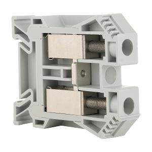 NHP V7W35 Terminal Block, DIN Rail Mount, Screw Connection, 2 Conductors, 35mm2, 138A, 750V, Polyamide 66, 71mm x 60mm x 14mm, Grey